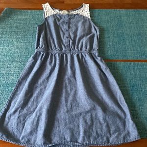 Ella moss girls dress size 14 blue denim